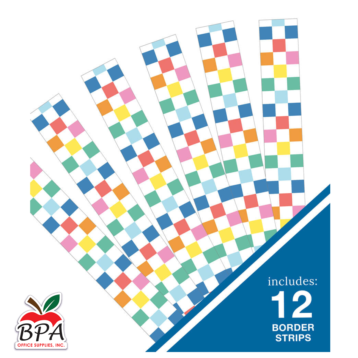 Carson Dellosa •  Borde "We Stick Together - Checkered Rainbow"